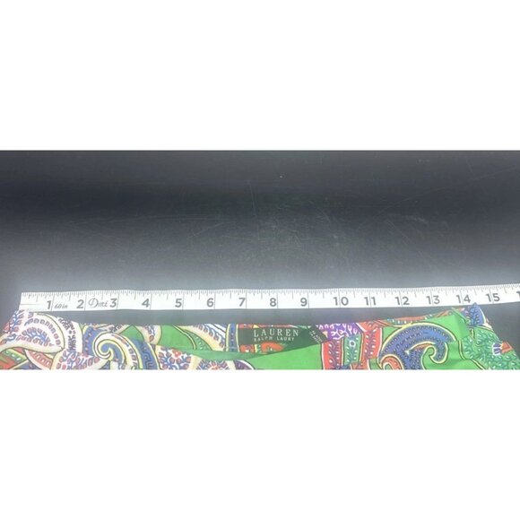 Lauren Ralph Lauren Womens Green Colorful Paisley Lined Wide Leg Pants Sz 4 - Picture 9 of 12